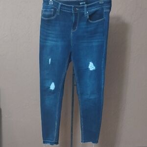 Buffalo David Bitton Jess Rip & Repair Mid Rise Skinny Jeans 6